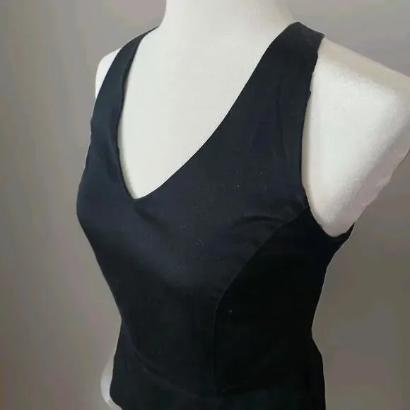 Sheri Martin New York Dress Womens 10 Floral Black Pink Halter A Line Fit Flare - Picture 2 of 7